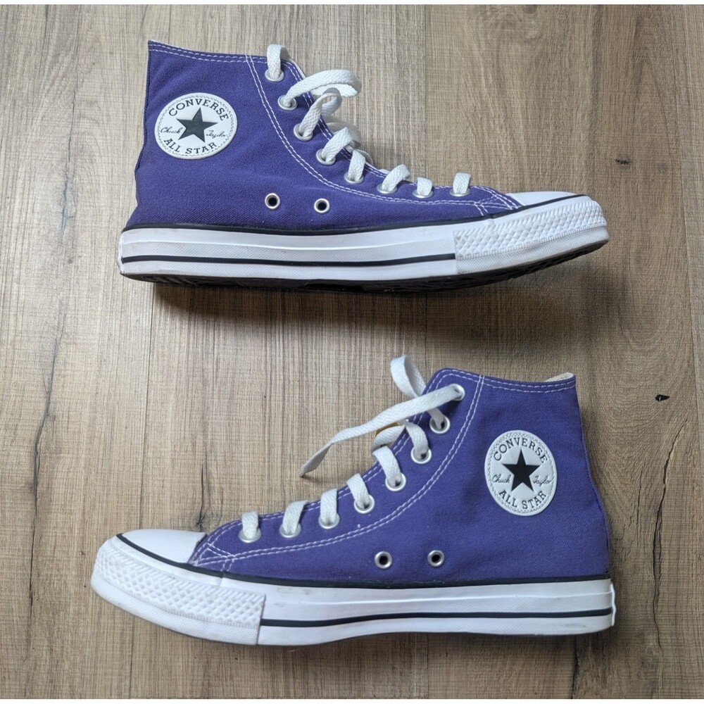 Converse All Star Size Men's 7.5 Women's 9.5 Unisex High Top Electric Purple EUC